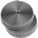 Bande velcro HellermannTyton , l. 12  x L 1000 mm, gris