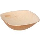 Barquettes Papstar QUADRATO Pure, jetables, carrées, L 90 x l 90 x H 25 mm, résistantes à l'eau & à la chaleur, compostables, en feuille de palme, naturelles, 25 pièces