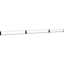 Barre de serrage multifonctionnelle MAULpro, y compris 2 crochets multifonctionnels, pour blocs de flipchart à partir de 11 mm de perforation, L 42 x P 15 x L 1000 mm, aluminium