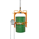 Basculeur de fûts BAUER FD-SK avec chaîne, acier, L 1020 x P 650 x H 1010 mm, orange