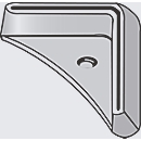 Base Plates, L-shape, plastic, grey