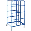 Batch trolley with 3 double-sided shelf levels