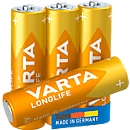 Batterie AA/Mignon VARTA Longlife, hohe Lebens- & Lagerdauer, 1,5 V, 4 Stück