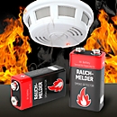 Batteries, for smoke alarm, E-block, 9 V, 2 pieces