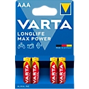 Batterij AAA Micro VARTA Longlife Max Power, 1,5 V, 4 stuks