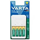 Batterijlader voor batterijen Varta, voor 2x of 4x AA/AAA, incl. 4 AA-batterijen, laadtijd 4,5 h, EU-stekker, 100-240 V, B 74 x D 66 x H 116 mm, wit