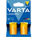 Battery Baby C VARTA Longlife, high life &amp; shelf life, 1.5 V, 2 pcs.