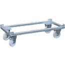 Bauer Chariot de transport TW 2000 pour système de collecteurs SBS 2000, 2 roues pivotantes et 2 fixes, L 2400 × P 1200 × H 315 mm, acier galvanisé à chaud