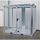 Bauer, gasflessencontainer, type GFC-E, H 2260 x B 1575 x D 2535 mm, Traanplaatbodem