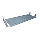 Bauer grating intermediate shelf for hazardous materials depot GD-N 2 and GD-N/R2, incl. suspension material, hot-dip galvanized sheet steel