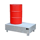 BAUER WM-2/200 opvangbak, staal, toegankelijk voor rolstoelgebruikers, thermisch verzinkt, met rooster, B 800 x D 1200 x H 365 mm, 2 x 200 l