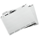 Beletteringsvellen LABEL REFILL, geperforeerd, bedrukbaar, B 200 x H 20 mm, 100 labels