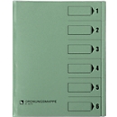 bene Ordnungsmappe m. Schutzumschlag, Pendarec-Karton, recycling, grün, 6-tlg.