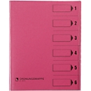 bene Ordnungsmappe m. Schutzumschlag, Pendarec-Karton, recycling, rosa, 6-tlg.