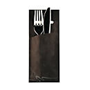 Bestecktaschen Papstar, inkl. weisser Serviette, 520 Stk., B 85 x H 200 mm, Papier, schwarz