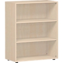 Bibliothèque étagères ALICANTE, 3 HC, 2 étagères, l. 800 x P 400 x H 1104 mm, décor érable