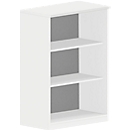 Bibliothèque NEVADA - en bois - l. 800 x P 445 x H 1155 mm - 3 HC - blanc