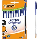 BIC Cristal Original Kugelschreiber Blau, 10er Box, 1,0 mm, mittlere Spitze