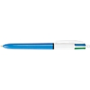 BIC Vier-Farben-Kugelschreiber, 0,4 mm, 1 Stück, schwarz/blau/rot/grün