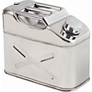 Bidon de stockage et de transport, acier inoxydable 1.4301 poli, 10 l, L 170 x P 340 x H 280 mm, bouchon à vis, valve de ventilation