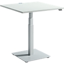 Bijzettafel FLEXXAS - elektrisch in hoogte verstelbaar - ergonomisch - B 800 x H 635-1285 mm - lichtgrijs - ons merk Schäfer Shop Select