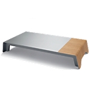 Bildschirmerhöhung sigel® smartstyle, bis 5 kg, ohne Qi-Ladefunktion, Kunststoff/Acryl, Metallic-Holz-Optik