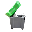 BIO-CIRCLE® SL Compact parts cleaning tank, 700 W, 380 l/h, up to 100 l, up to 48 °C, up to 100 kg, recirculation + liquid industrial cleaner, 5 x 20 l canisters