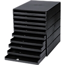 Bloc à tiroirs Styroval styro®, 10 tiroirs ouverts, format C4, polystyrène, noir