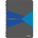 Bloc collège Office 449800 LEITZ®, format A5, PP, quadrillé, bleu