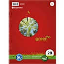 Bloc collège vert Ursus®, A4, 160 feuilles, quadrillé avec interlignes de 5 mm
