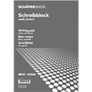 Bloc de prise de notes SCHÄFER SHOP, format A4, quadrillé,10 p., blanc