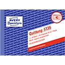 Bloc de reçus 1735-5 Avery Zweckform, A6 paysage, 2 x 40 feuilles, Lot de 4 + 1 gratuit