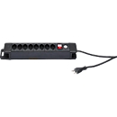 Bloc multiprise, 10 prises, avec interrupteur, noir, Premium-Line
