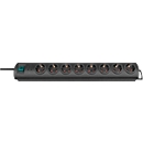 Bloc multiprise, 8 prises, noir