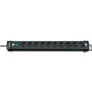 Bloc multiprise Premium-Line, 10 prises, noir