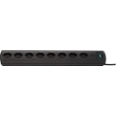 Bloc multiprise Primera-Line, 8 prises, noir/blanc