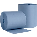 BlueTech universele poetsrol - gerecycled papier - 2-laags - blauw - 2 rollen van 500 doekjes van 380 x 360 mm