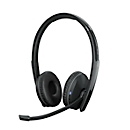 Bluetooth Headset EPOS | Sennheiser ADAPT 260, binaural, UC-optimiert, zertifiziert für Microsoft Teams®, bis 25 m, bis 27 h, mit USB-Dongle, schwarz
