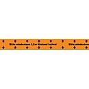 Bodenmarkierungsband Bitte mind. 1,5 m Abstand halten, Stärke 52 μm, Naturkautschuk, L 66 m x B 50 mm, PVC, l.orange, 6 St.