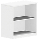Boekenkast BEXXSTAR, 2 ordnerhoogtes, B 800 x D 445 x H 825 mm, wit