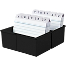 Boîte à fiches HAN, plastique, format A7 paysage, noir