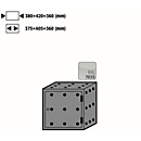 Boîte de rangement pour les armoires de sécurité asecos des séries Q30, Q90 et S90, en tôle d'acier, gris clair, L 380 x P 420 x H 360 mm, charnière de porte à droite