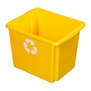 Boîte de recyclage Sunware Nesta, 45 l, L 455 x l 360 x H 360 mm, jaune