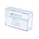 Boîte pour cartes de visite, transparent, pour cartes jusqu’à 85 x 56 mm