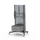Boîtier média pour support de moniteur SMS Presence, L 780 x P 350 x H 16 mm, jusqu'à 12 kg, gris anthracite