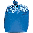 Bolsas de basura de polietileno de alta densidad, 120 litros, ancho 1000 x alto 800 mm, 45 micras, azul, 250 p