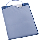 Bolsillos con cierre de velcro y compartimento para archivar, tamaño A4, azul