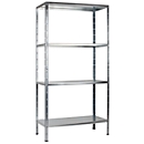 Boltless shelving, H 1800 x W 1200 x D 350 mm, galvanised
