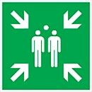 Bord "verzamelplaats"