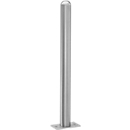 Borne en inox, avec hémisphère, fixe avec plaque de base